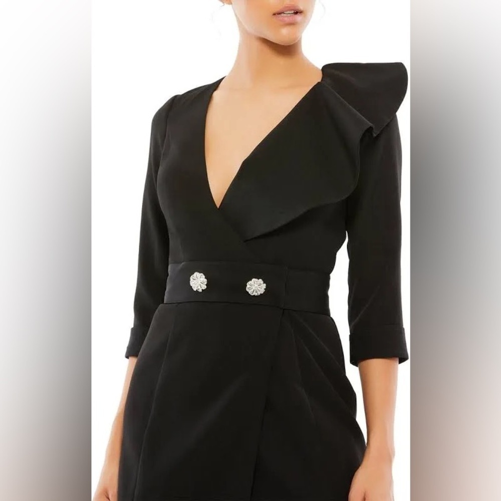 Ieena for Mac Duggal 55692 Ruffled Sheath Cocktail Dress NWT Sz 12 $348